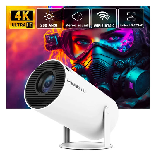Mini Projetor HY300 Portátil 5G Wifi 6 BT 5.0 Android 11